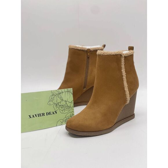Sun + Stone Women's Camillia Wedge Bootie - Tan Micro 10M - Picture 1 of 7
